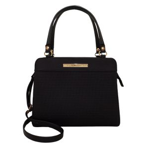 Bolsa Feminina Monica Sanches 3161 Liz Preto / Line Preto