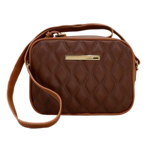 Bolsa Feminina Monica Sanches 3251 Canguru Nerobrown / Rustic Caramelo Roats