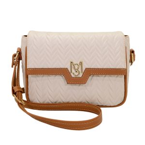 Bolsa Feminina Monica Sanches 3817 Elyssa Branco Perola