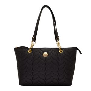 Bolsa Feminina Monica Sanches 3875 Canguru Preto / Line Preto