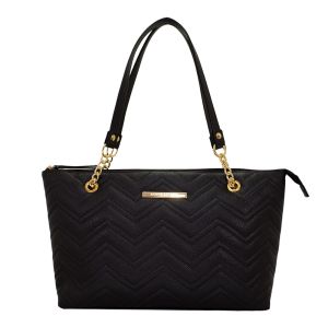 Bolsa Feminina Monica Sanches 3881 Canguru Preto / Line Preto